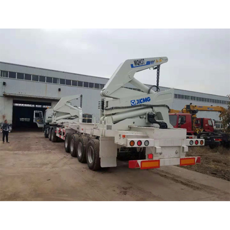 Four Axle Side Lifter Crane Semi Trailer karo Engine